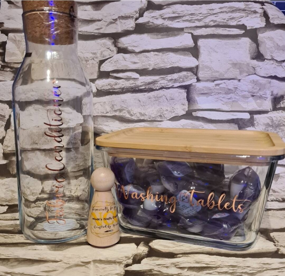 Laundry Storage Jars Fabric Softener Bottle Wash Powder Etsy