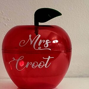 Personalized Apple Gift Pot, Fillable Teacher Present image 7