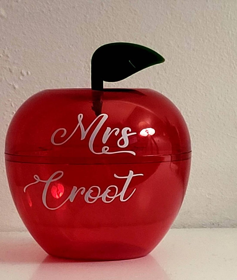 Personalized Apple Gift Pot, Fillable Teacher Present image 7
