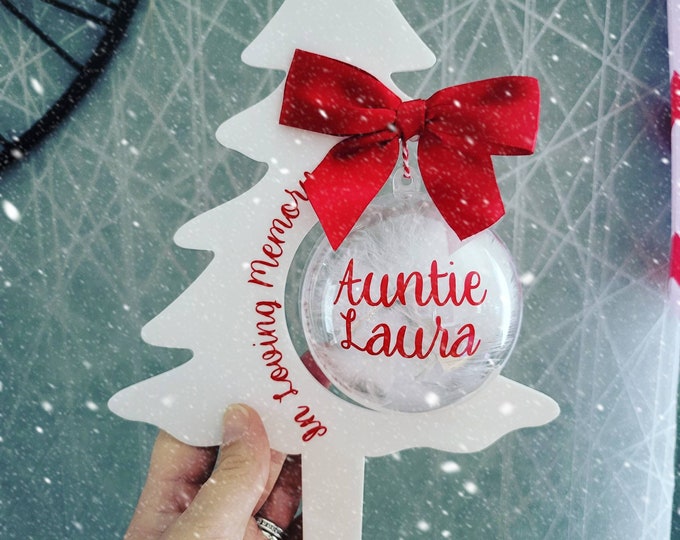 Personalised Grave Christmas Tree Christmas Grave Memorial Etsy UK