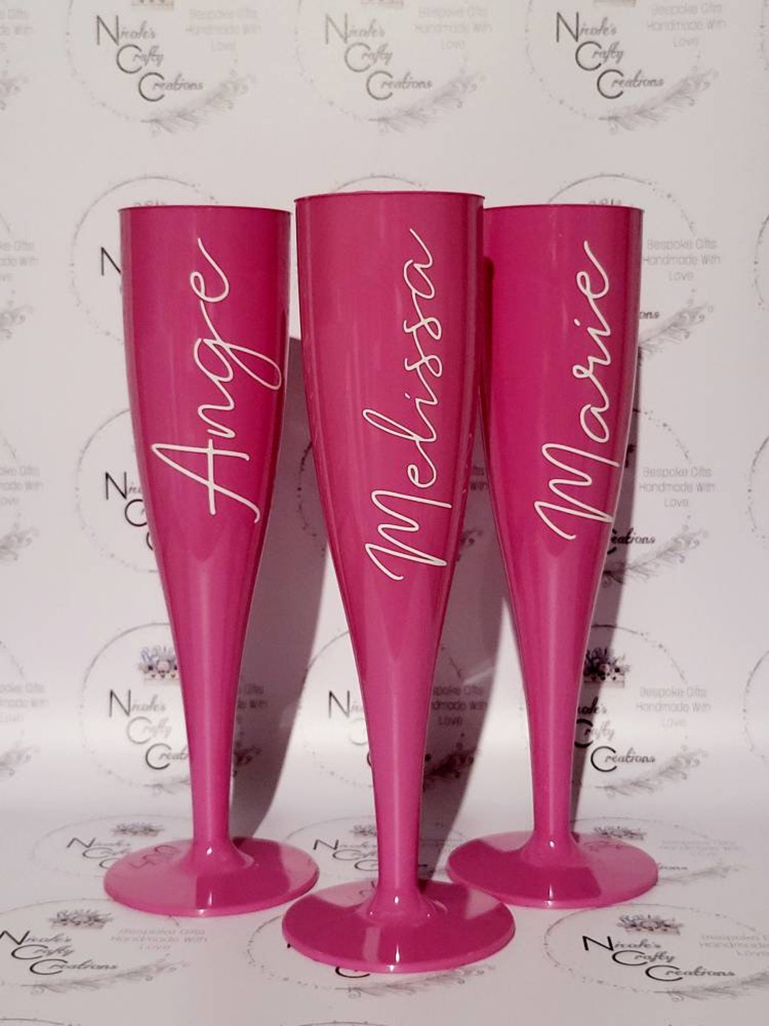 CLUSIVC Pink Champagne Flutes Set Of 6 - Hand-Blown Lead-Free Glass, 7 Oz, For Weddings & Parties - View #6