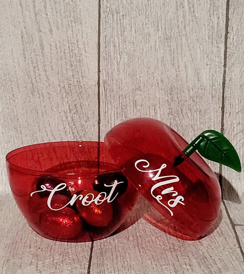 Personalized Apple Gift Pot, Fillable Teacher Present image 3