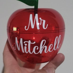 Personalized Apple Gift Pot, Fillable Teacher Present image 1