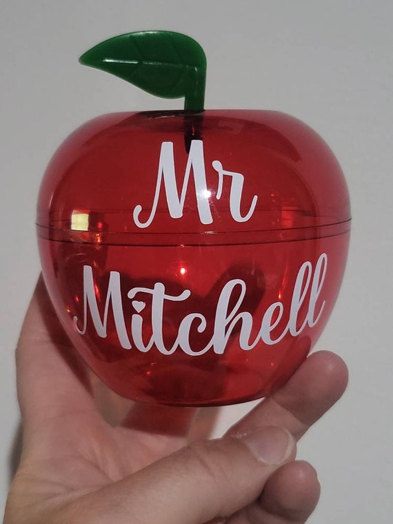 Personalized Apple Gift Pot, Fillable Teacher Present