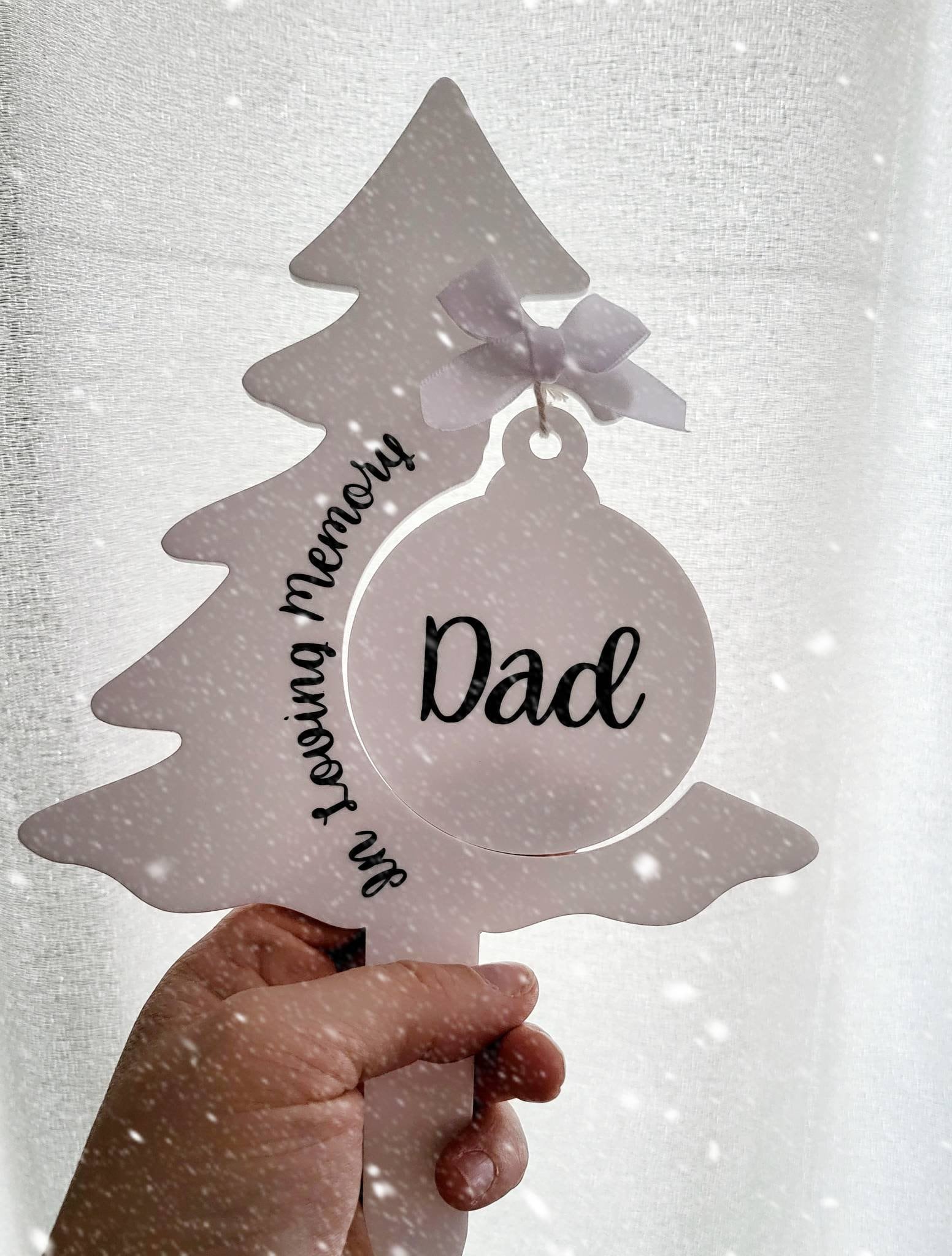 Grave Christmas Tree Grave Memorial Christmas Memorial Etsy