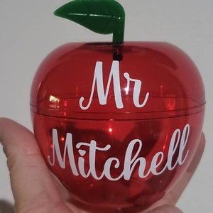 Personalized Apple Gift Pot, Fillable Teacher Present image 10