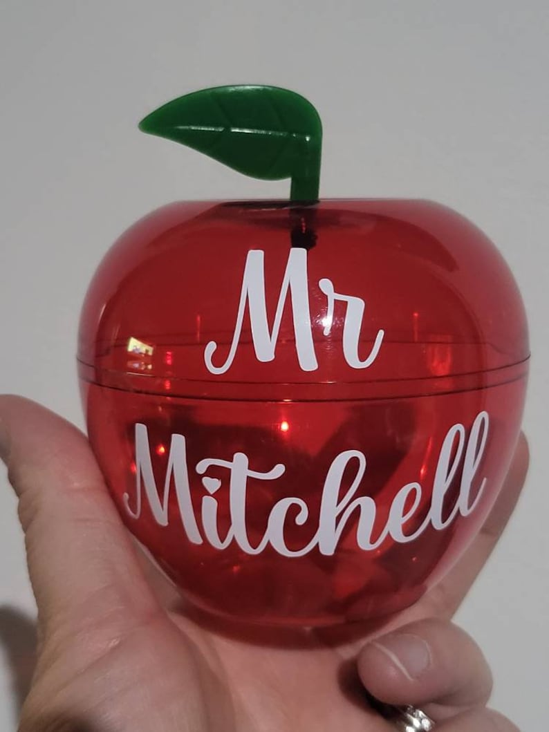 Personalized Apple Gift Pot, Fillable Teacher Present image 10