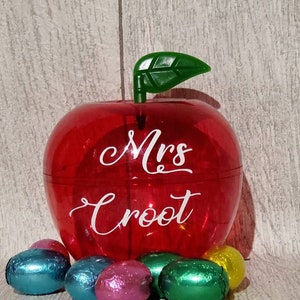 Personalized Apple Gift Pot, Fillable Teacher Present image 5