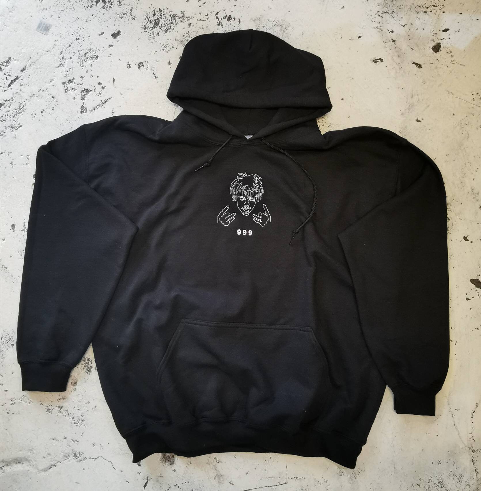999 Juice Wrld embroidered hoodie. | Etsy