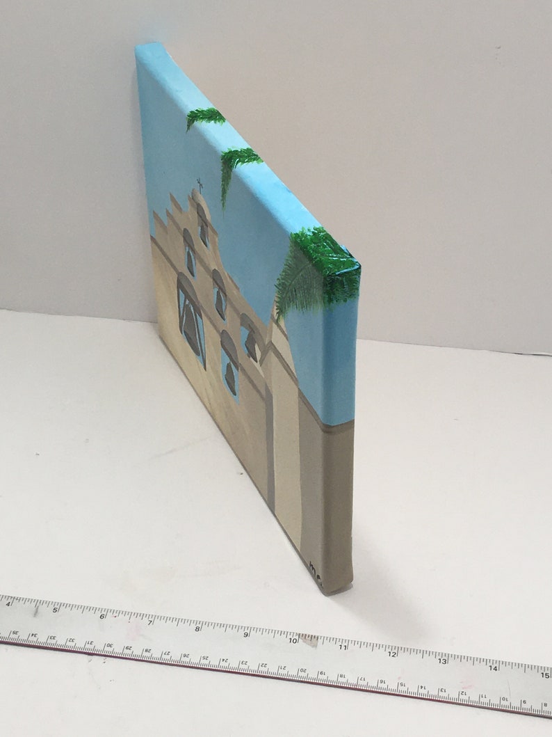 Acrylic bell tower painting