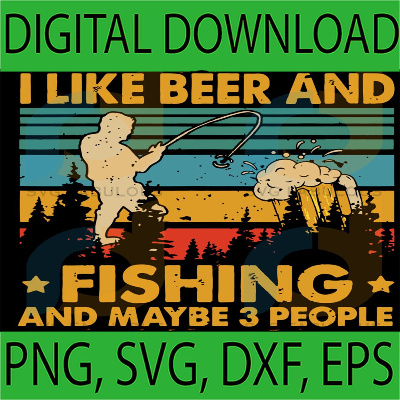 I Like Beer and Fishing Maybe 3 People Svg Beer Svg Fisher Etsy