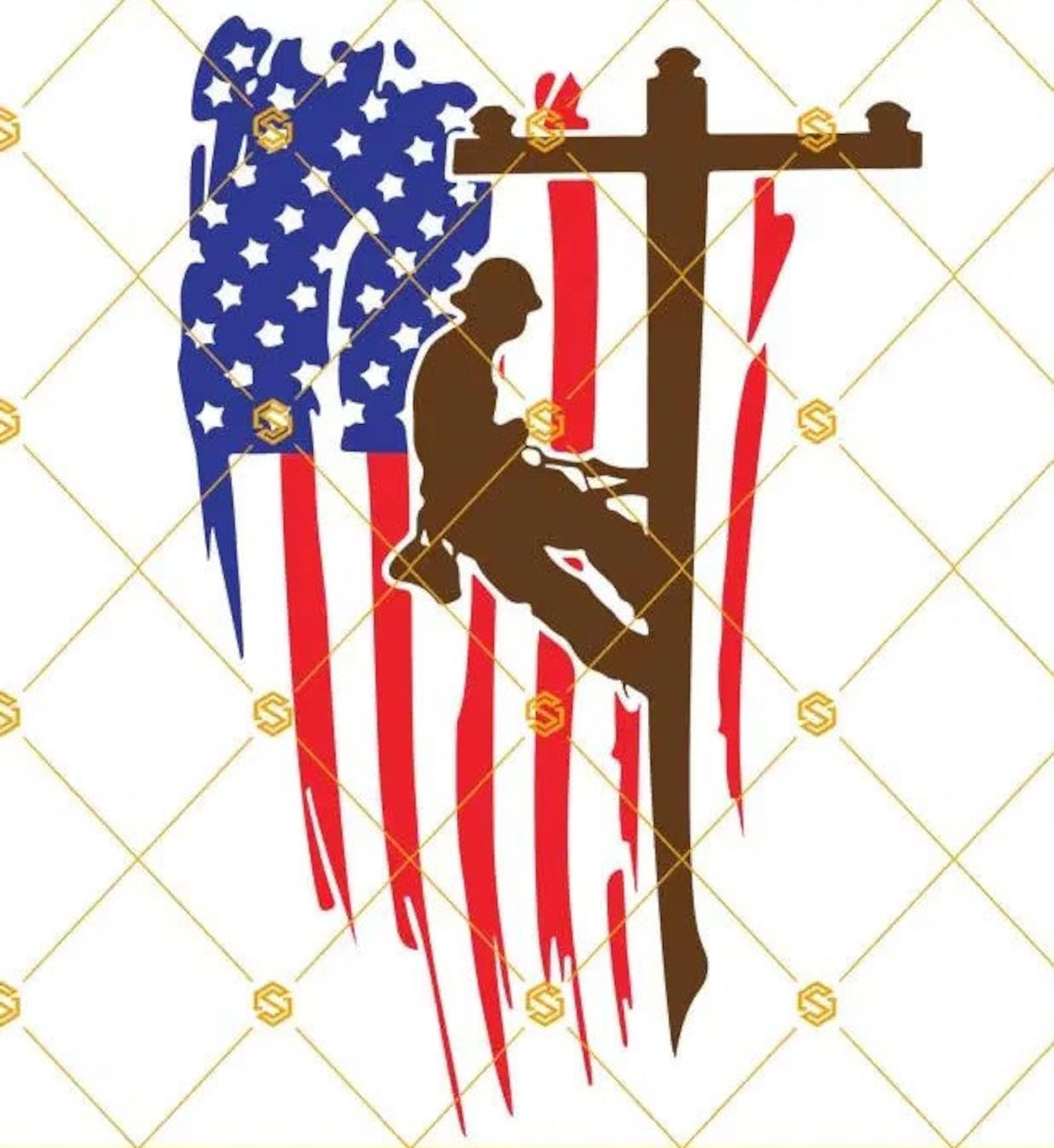 LInEmAn aNh uSa fLaG CoLoR SvG lInEmAn sVg LiNeMaN AmErIcAn | Etsy