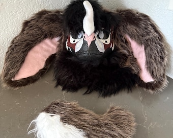 finished Dino/raptor mask head (head and tail included)
