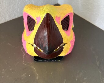 painted Dino/ bird mask