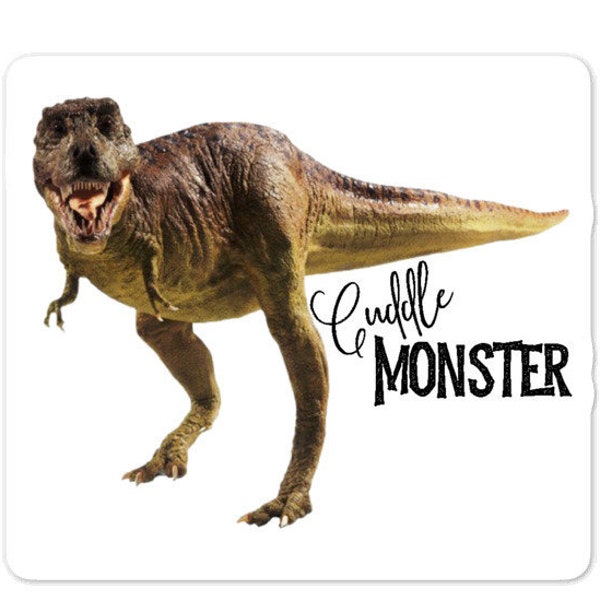 T-Rex Cuddle Monster Aufkleber - Tyrannosaurus Rex, Laptop Aufkleber, Indoor, Albern, Halloween Geschenk, lustiger Aufkleber, Dinosaurier Aufkleber, Dino