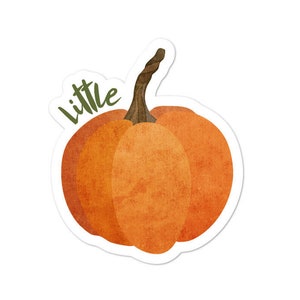 Kleiner Kürbis Aufkleber - Albern, Spaß, Herbst, Herbst, lustiges Geschenk, Laptop, Aufkleberbrett, Halloween, Recycle, niedlicher Kürbis, Kürbis Aufkleber