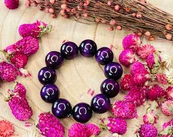 Wooden beads bracelet, purple bracelet, bracelet, purple beads bracelet, purple jewelry, wooden beads