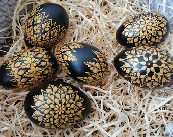 Real chicken eggs, Easter eggs as decoration | Hen egg painted | Different colours, Easter gift, Easter decorations, hand-painted, 2.3 inch