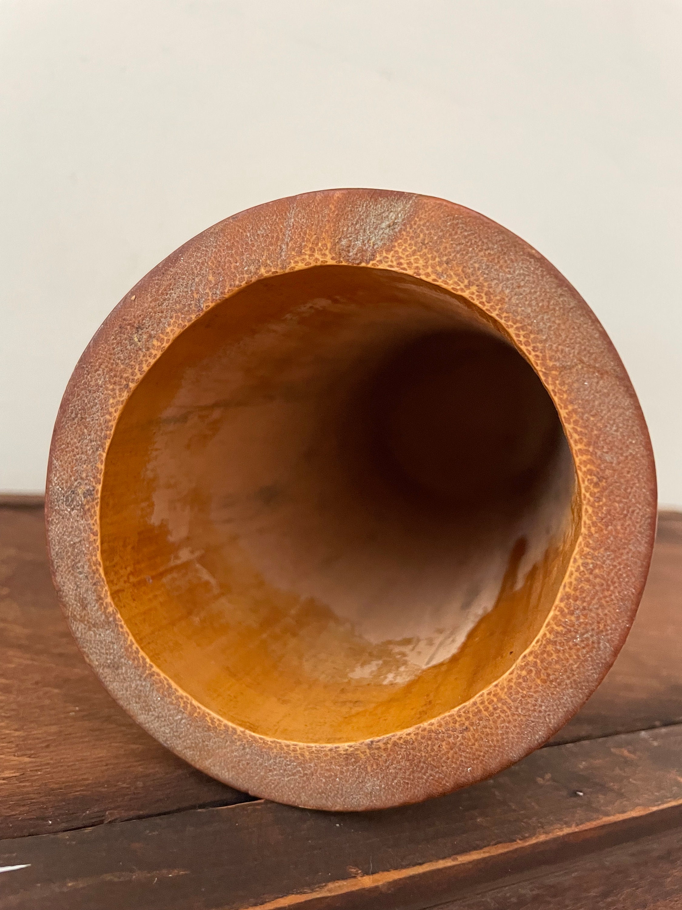 Bamboo Vase, Large Chinese Bamboo Handpainted Vase, Chinese