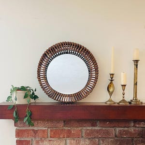 Vintage Rattan Mirror - Etsy