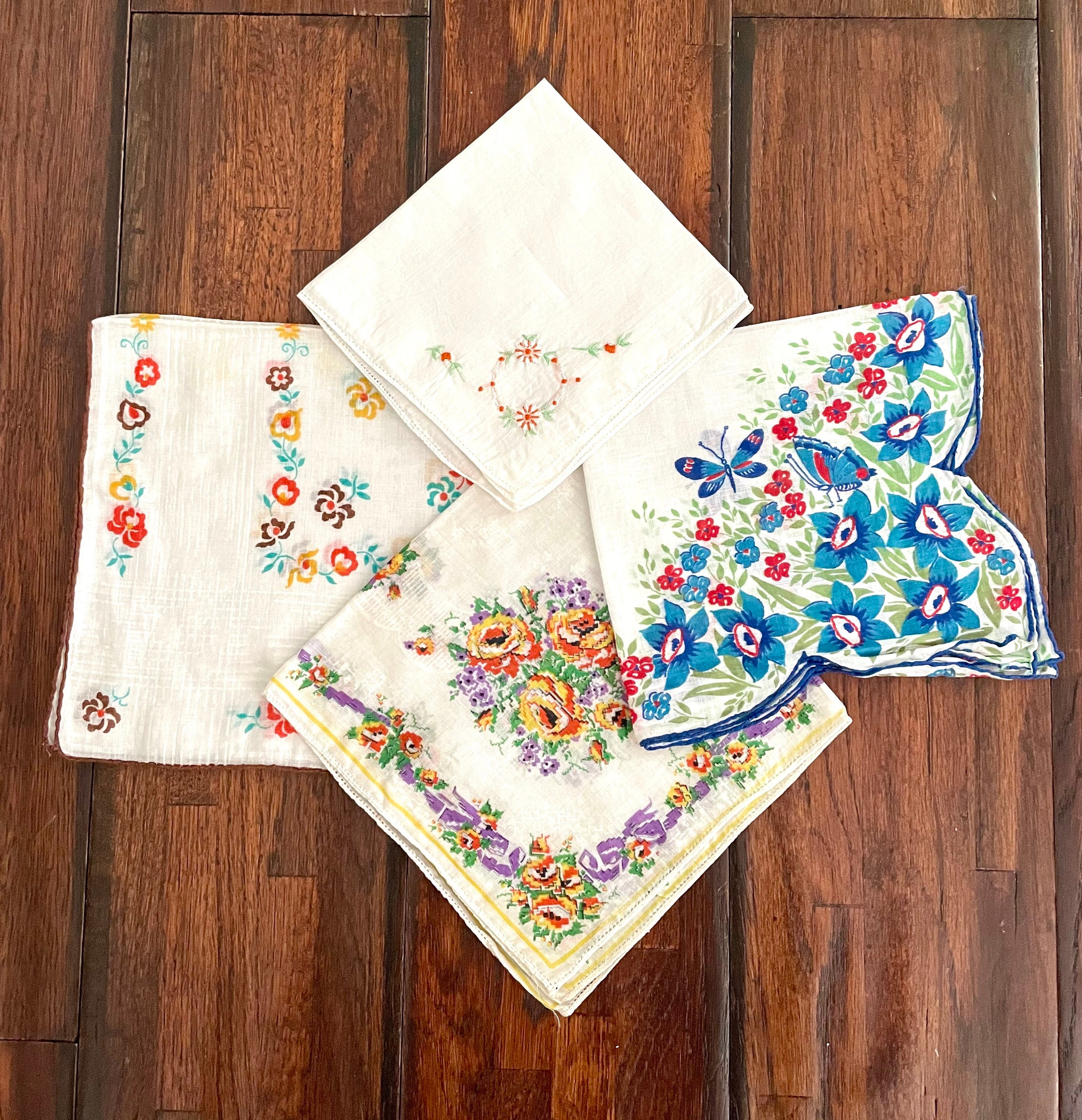 Vintage Hankies Womens Hankies Lot Womens Vintage Hankies Etsy