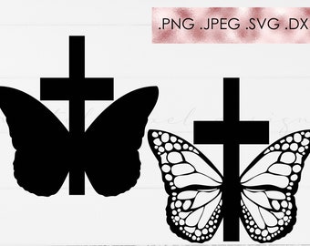Download Butterfly Cross Svg Etsy