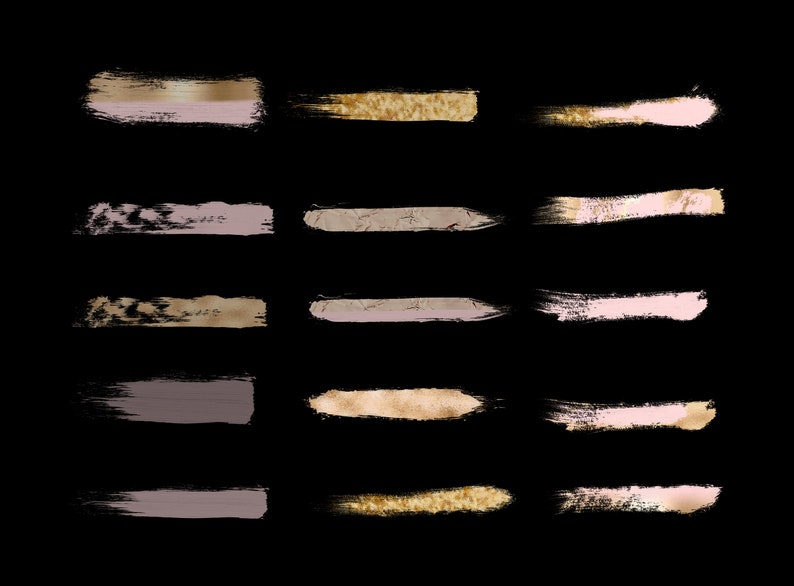 Pink and Gold Brush Strokes Brush Stroke PNG Brush Strokes Etsy