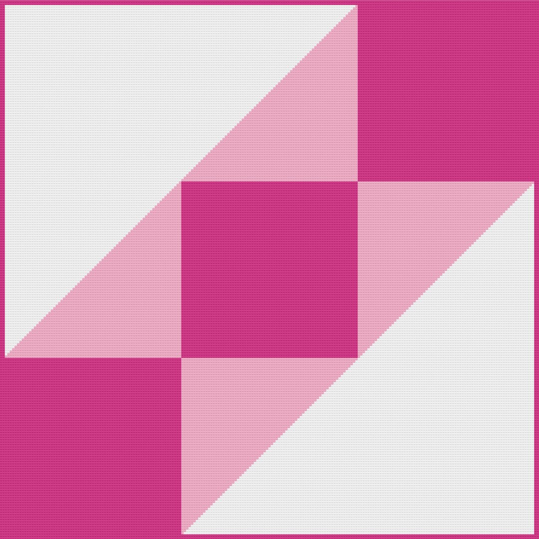 Crochet Pattern PDF Digital Download Pink Chain Quilt Block Graphgan ...