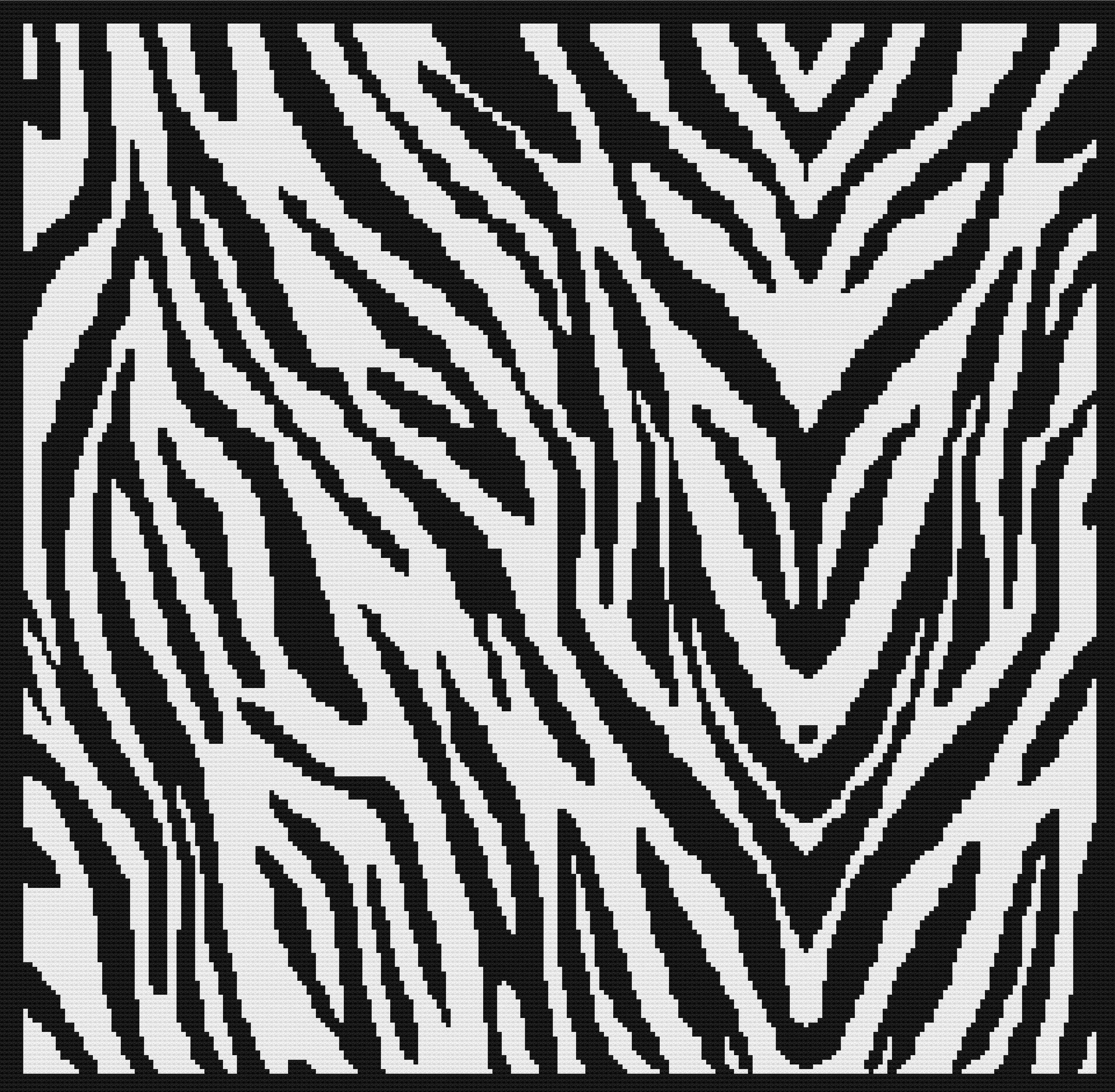 35 Beautiful and Stylish Monochrome Crochet Patterns 34 Crochet Pattern Graphgan Black and White Zebra Single
