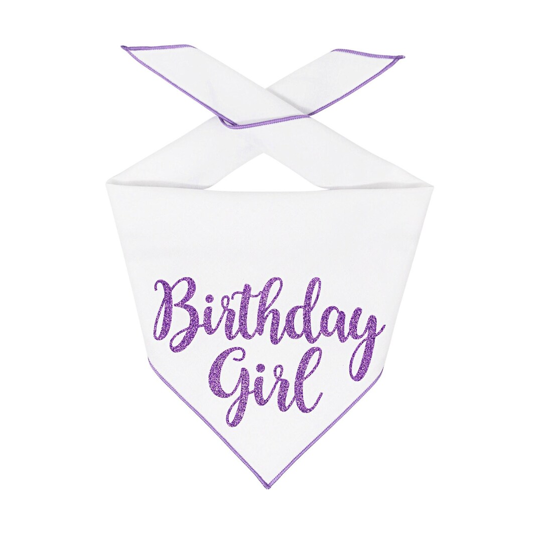 Birthday Girl Dog Bandana Happy Birthday Dog Bandana Tie Etsy