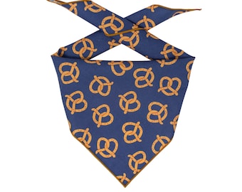 Pretzel Dog Bandana | Dog Tie Bandana |  Food Dog Neckwear, Doggie Bandana | Personalization
