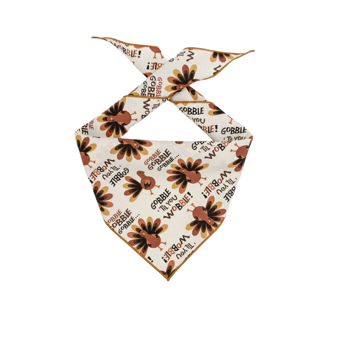 Thanksgiving Dog Bandana Turkey Dog Bandana Dog Bandana Etsy