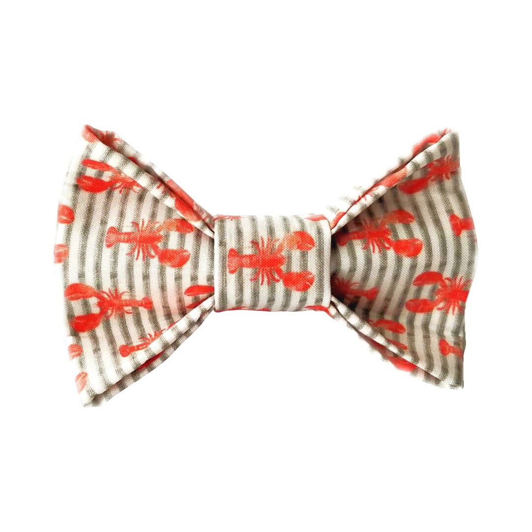Lobster Dog Bow Tie Dog Neckwear Lobster Bow Tie for Dogs Bow Tie Attaches to Collar Doggie Bows