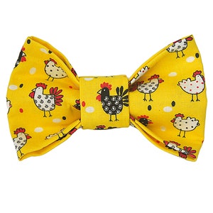 Chicken Dog Bow Tie | Pet Bow Tie | Yellow Dog Bow Tie | Dog Bow Tie for Collar