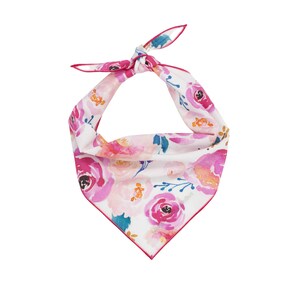 Spring Flower Dog Bandana | Pink Flower Dog Bandana | Tie Dog Bandana | Dog Bandana | Dog Neckwear | Rose Dog Bandana