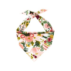 Spring Dog Bandana | Pink Flower | Tie Dog Bandana | Floral Tie on Dog Scarf | Flower Dog Bandana