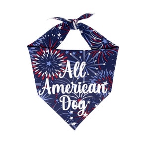 4th of July Dog Bandana | Star Tie Dog Bandana | Patriotic Dog Bandana | All American Dog