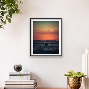 Fine Art Photography Print Wall Art - Sailboat Silhouette Sunset