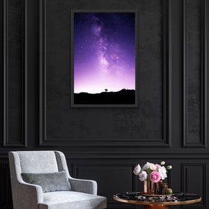 Fine Art Photography Print Wall Art - Joshua Tree Night Sky Galaxy