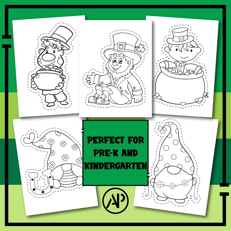 20 Preschool St Patricks Day Coloring Pages & Scissor Skills, Saint ...