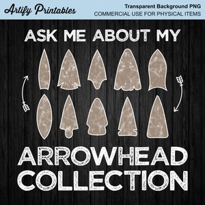 Arrowhead PNG File | Arrowhead Shirt Design | Arrowhead Collection Png Design | Artifacts Mug Design Png | Digital Download Print
