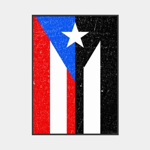 Puerto Rican Flags, Puerto Rico Wall Art, Puerto Rican Art, Puerto Rico Poster, Downloadable Art Prints, Digital Download