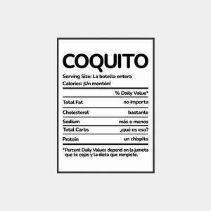 Coquito Funny Facts, Puerto Rico Wall Art, Puerto Rican Art, Puerto Rico Poster, Downloadable Art Prints, Digital Download