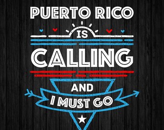 Archivo PNG de Puerto Rico / Diseño Boricua Png / Diseño de camiseta puertorriqueña / Diseño Puerto Rico está llamando Png / Descarga digital para imprimir