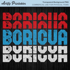 Puerto Rico PNG File | Boricua Png Design | Puerto Rican Shirt Design | Boricua Flag Colors Mug Design Png | Digital Download Print
