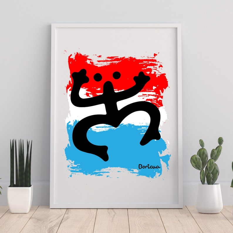 Coqui Taino Puerto Rico Wall Art, Puerto Rican Art, Puerto Rico Poster