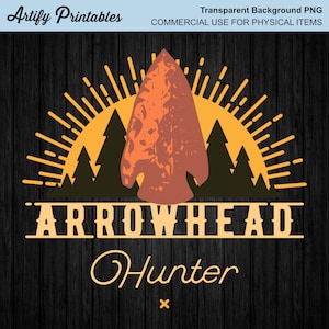 Arrowhead PNG File | Arrowhead Shirt Design | Arrowhead Hunter Png Design | Artifacts Mug Design Png | Digital Download Print