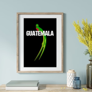 Guatemala Quetzal Poster, Guatemala Print, Guatemala Art, Guatemala Wall Art, Guatemalan Art