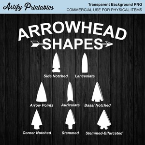 Arrowhead PNG File | Arrowhead Shirt Design | Arrowhead Shapes Png Design | Artifacts Mug Design Png | Digital Download Print