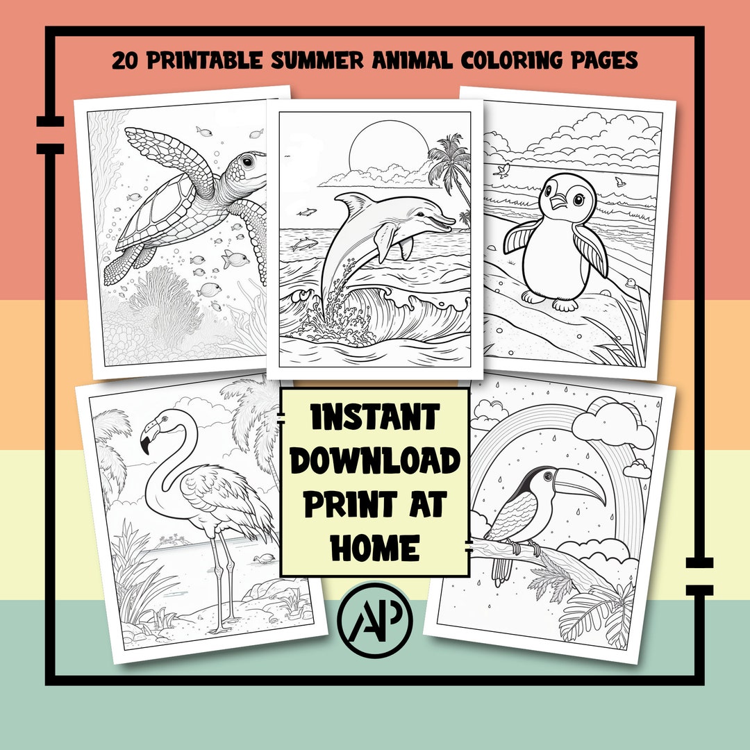 10 Summer Animal Coloring Pages for a Splash of Fun